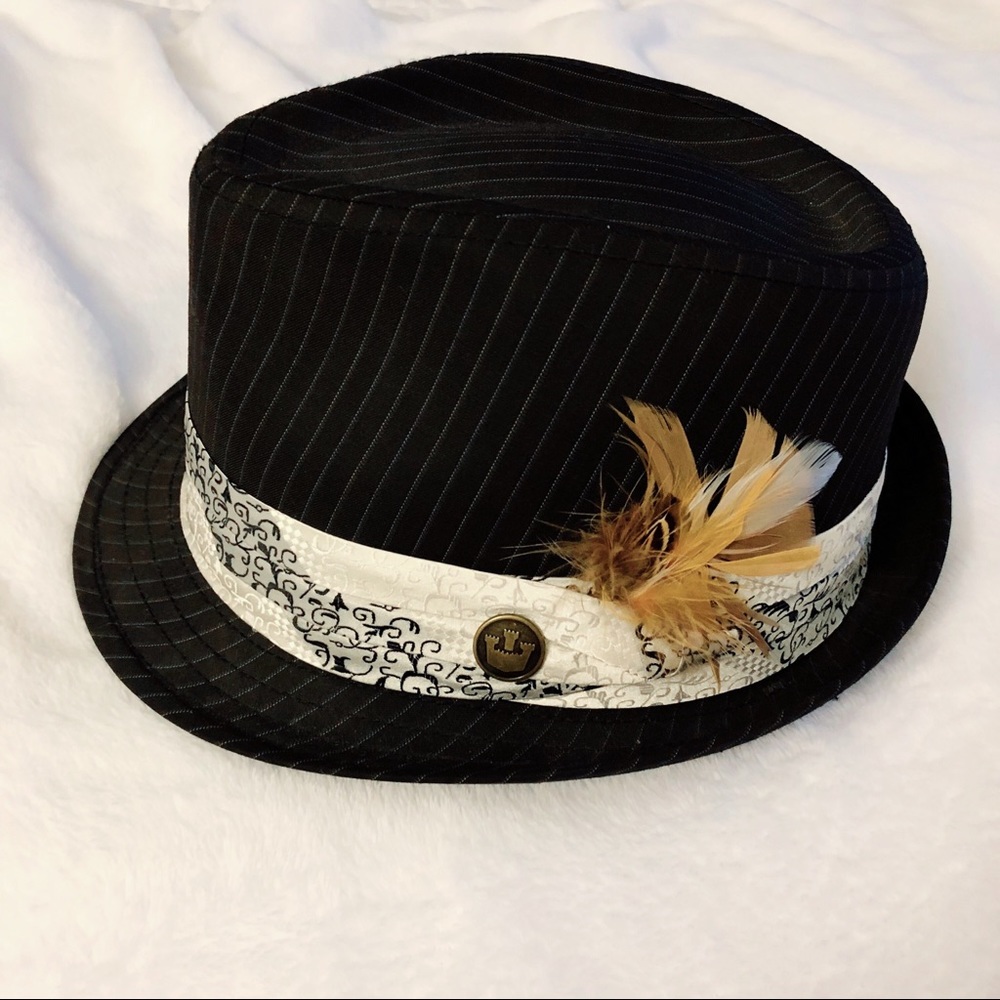 Goorin Brothers Pinstripe Fedora w/feather